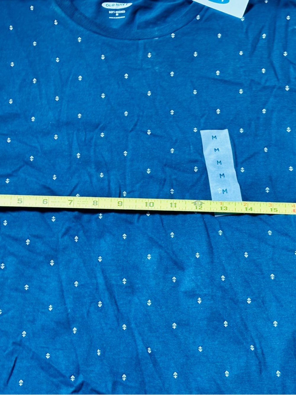 NWT Old Navy Dark Blue Short-Sleeve Tee with Small Anchor - Picture 4 of 9